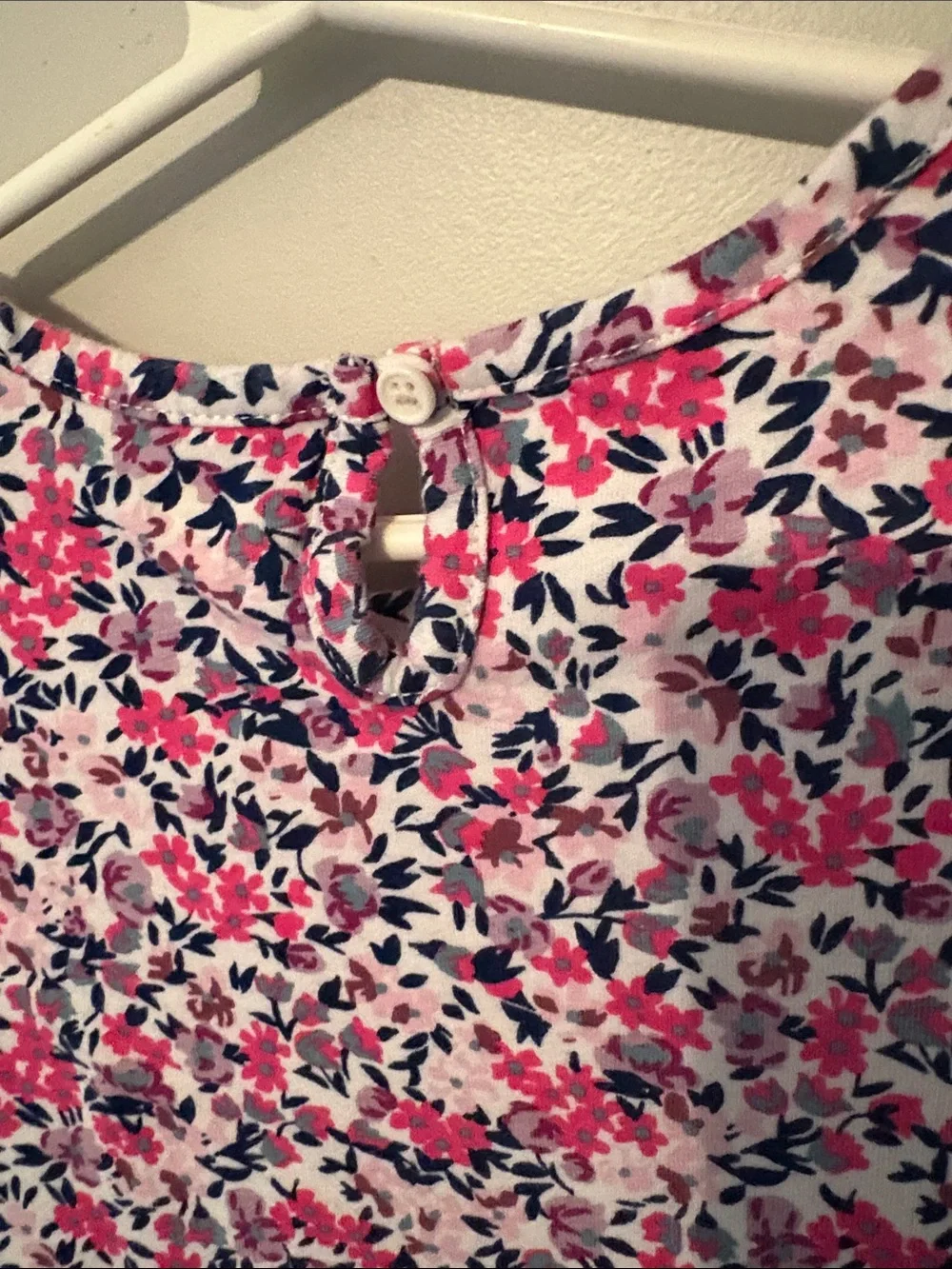 Girls' Old Navy Pink Floral Tiered Long-Sleeve Dress